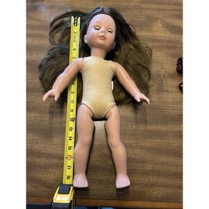 Gotz Puppe Doll 18" Exclusively for Pottery Barn Kids Cloth Body Brown Hair/Eyes